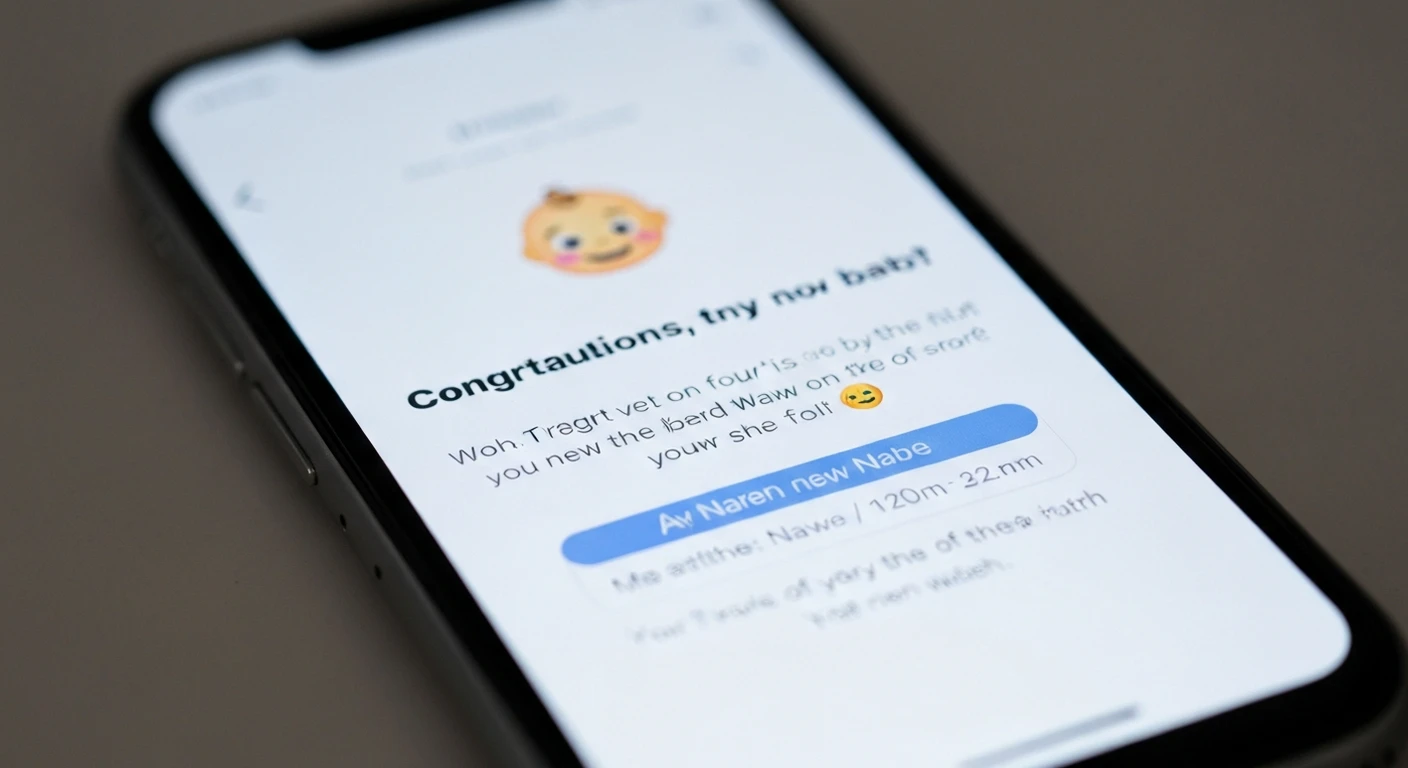 Annonce de naissance par SMS : messages courts et touchants